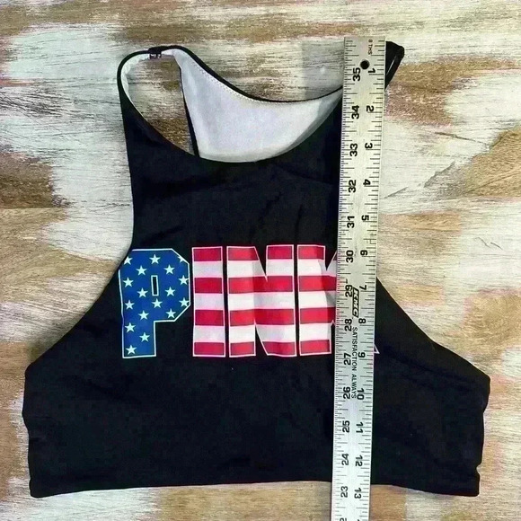Victoria’s Secret PINK USA Patriotic Sports Bra - Size Medium Cups A-C - Picture 6 of 7